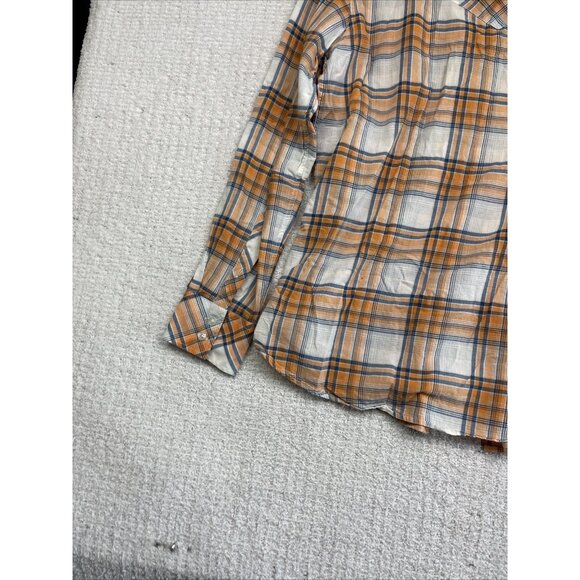 Rip Curl The Search Plaid Orange/Blue Button Up Mens Large Surf Beach Skate READ - Picture 16 of 16